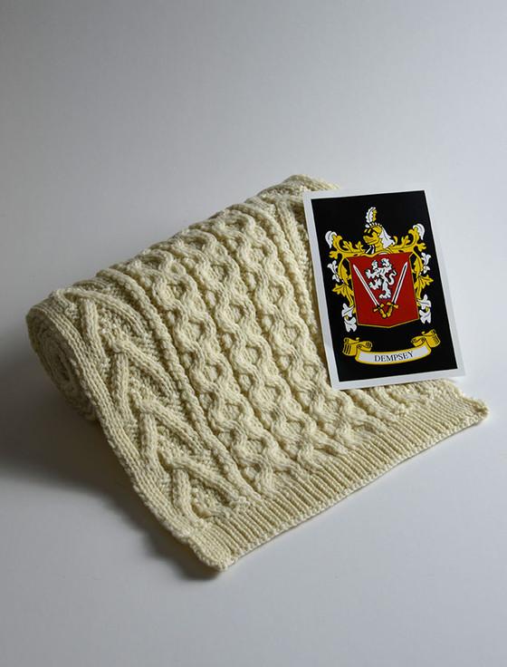 aran cashmere Dempsey Clan Scarf