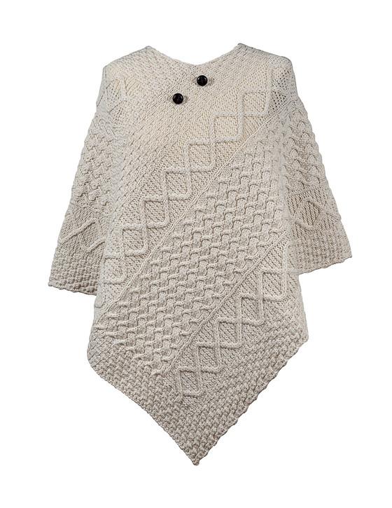 aran cashmere Devlin Clan Aran Poncho