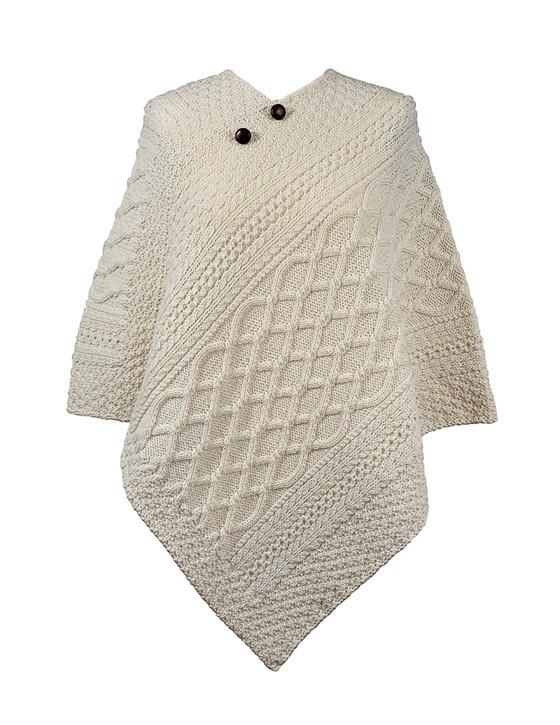 aran cashmere Dillon Clan Aran Poncho