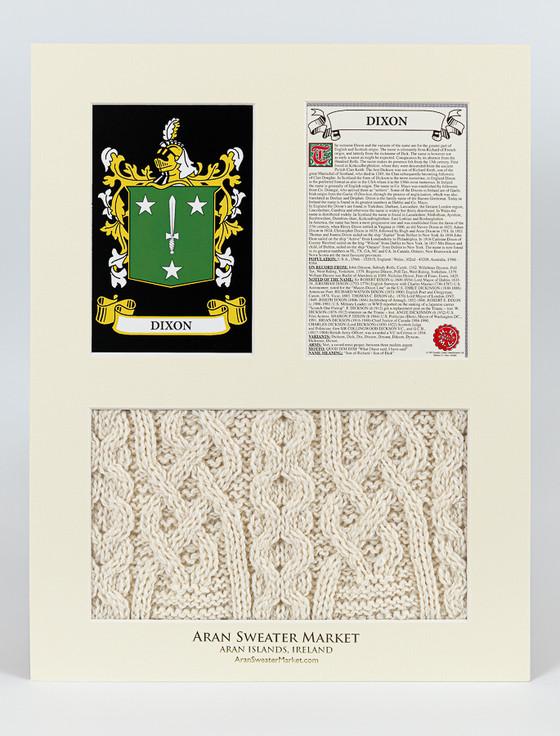 Aran Cashmere Dixon Clan Aran & History Display