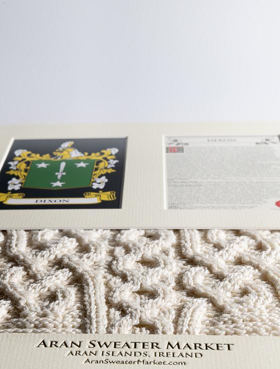 Aran Cashmere Dixon Clan Aran & History Display