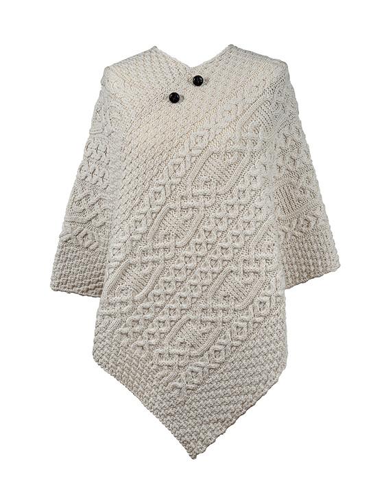 aran cashmere Dixon Clan Aran Poncho