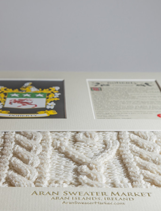 Aran Cashmere Doherty Clan Aran & History Display