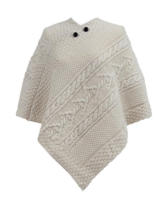 aran cashmere Doherty Clan Aran Poncho