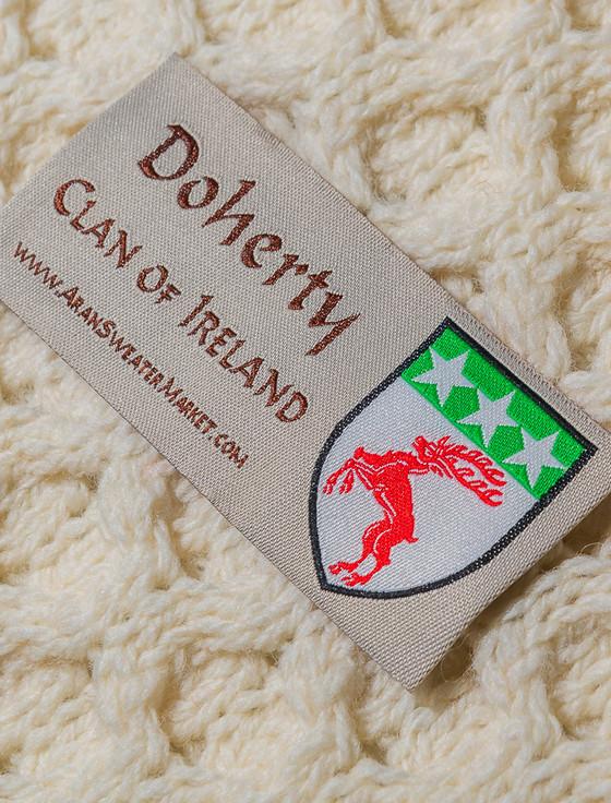 aran cashmere Doherty Clan Aran Wrap