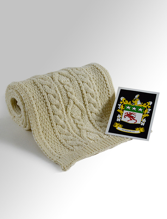 aran cashmere Doherty Clan Scarf