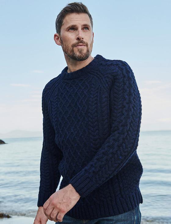 Aran Cashmere ‎Donegal's Crew Neck‎ Aran Sweater