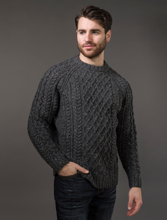 Aran Cashmere ‎Donegal's Crew Neck‎ Aran Sweater