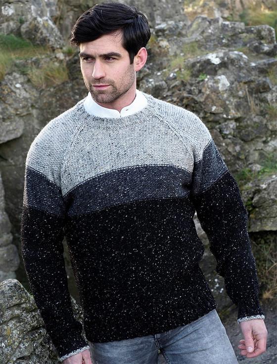 Aran Cashmere Donegal Three Tone Sweater