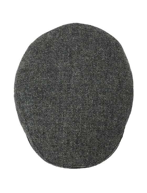 Aran Cashmere Donegal Tweed Flat Cap - Dark Grey