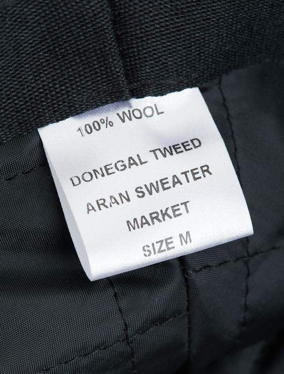 Aran Cashmere Donegal Tweed Flat Cap - Green Fleck