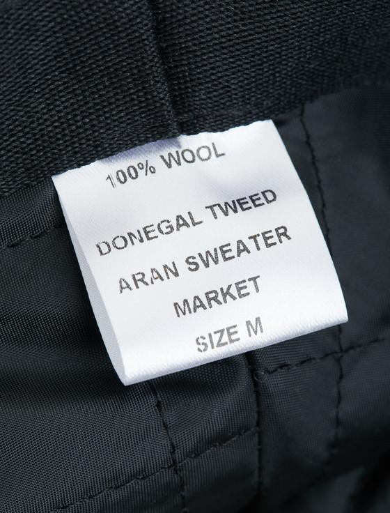 Aran Cashmere Donegal Tweed Flat Cap - Navy Fleck