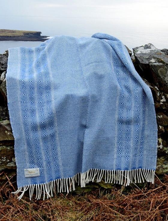 Aran Cashmere Donegal Tweed Undulating Twill Throw