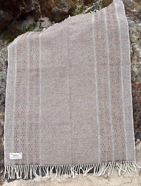 Aran Cashmere Donegal Tweed Undulating Twill Throw