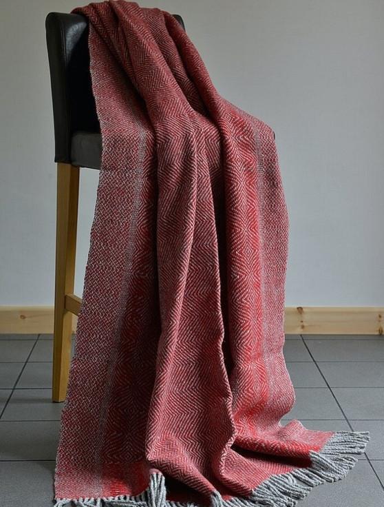 aran cashmere Donegal Tweed Undulating Twill Throw