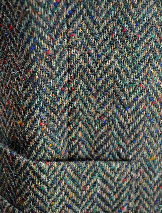Aran Cashmere Donegal Tweed Waistcoat - Green