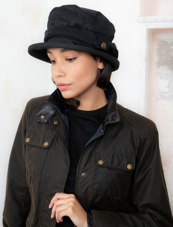 Aran Cashmere Donegal Waterproof Hat - Black