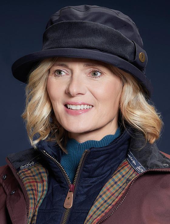 Aran Cashmere Donegal Waterproof Hat - Navy