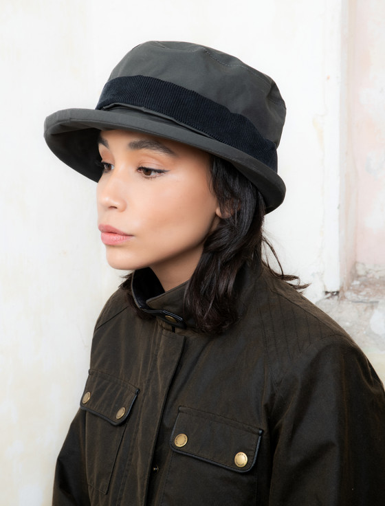 Aran Cashmere Donegal Waterproof Hat - Olive