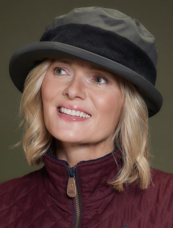 Aran Cashmere Donegal Waterproof Hat - Olive