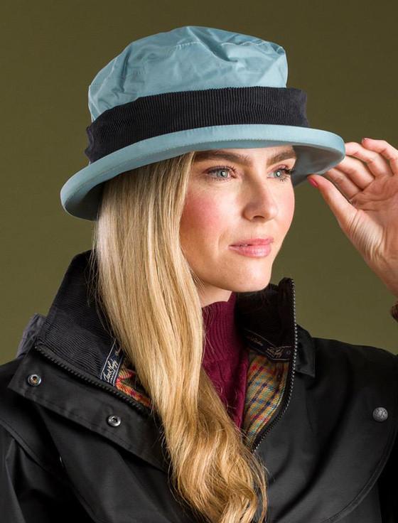 Aran Cashmere Donegal Waterproof Hat - Smoke Blue