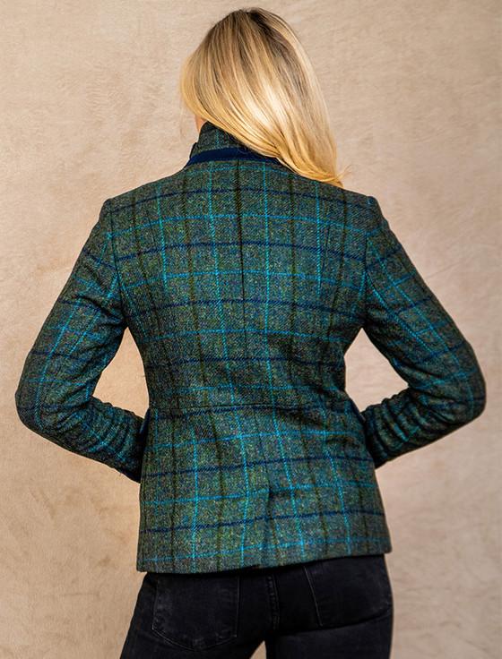 Aran Cashmere Donna Tweed Blazer ��?? Teal Earth