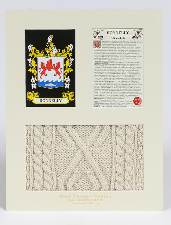 Aran Cashmere Donnelly Clan Aran & History Display