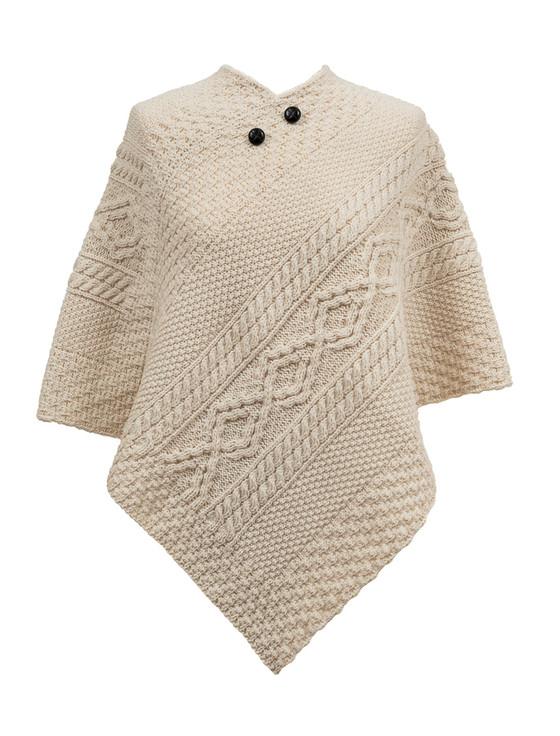 aran cashmere Donnelly Clan Aran Poncho