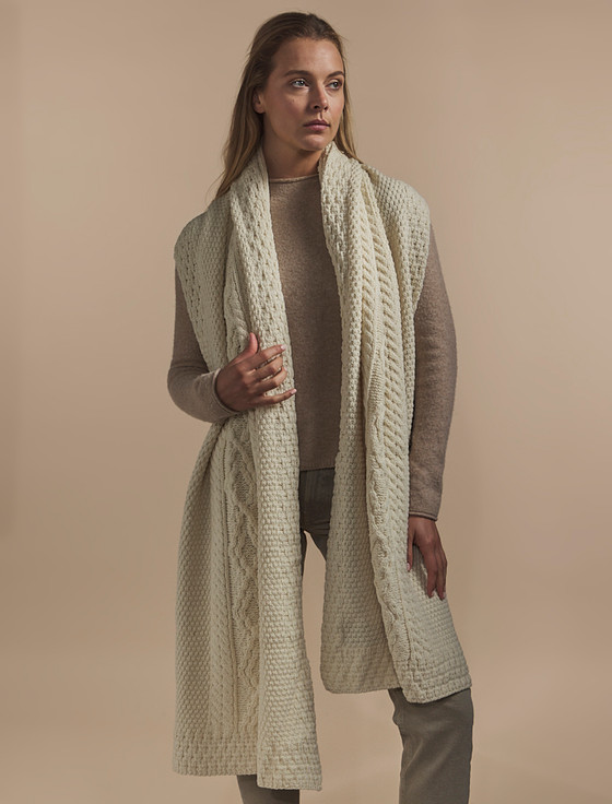 aran cashmere Donnelly Clan Aran Wrap