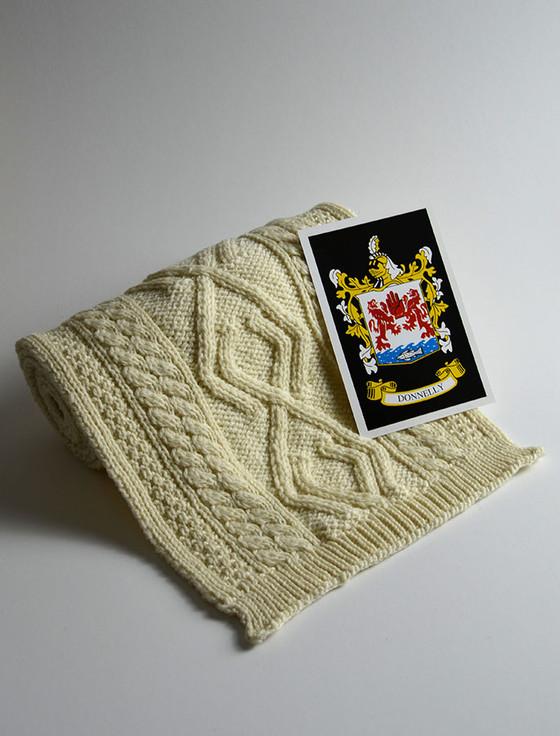 aran cashmere Donnelly Clan Scarf