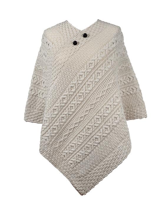 aran cashmere Doran Clan Aran Poncho