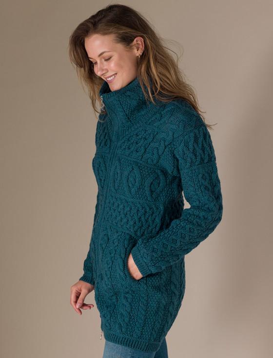 Aran Cashmere Double Collar Merino Aran Coat