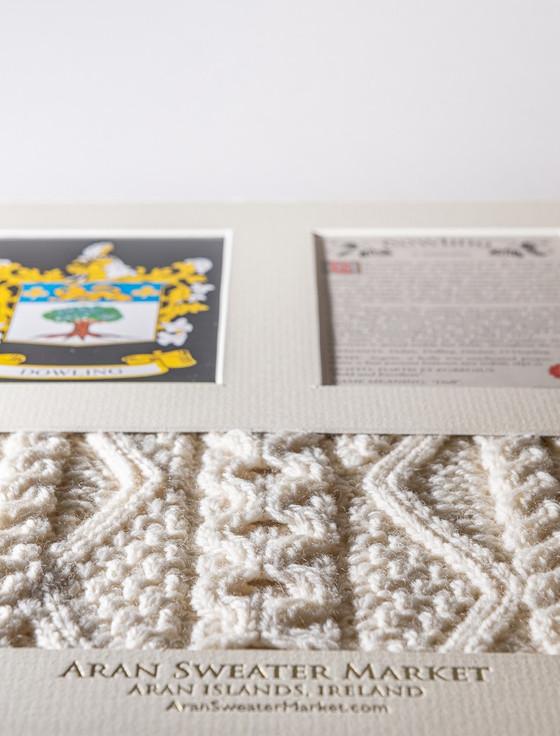 Aran Cashmere Dowling Clan Aran & History Display