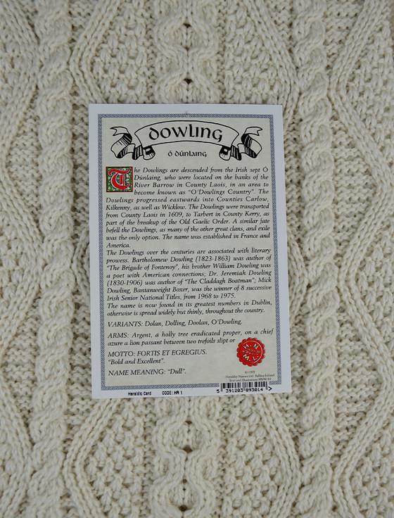 Aran Cashmere Dowling Clan Scarf