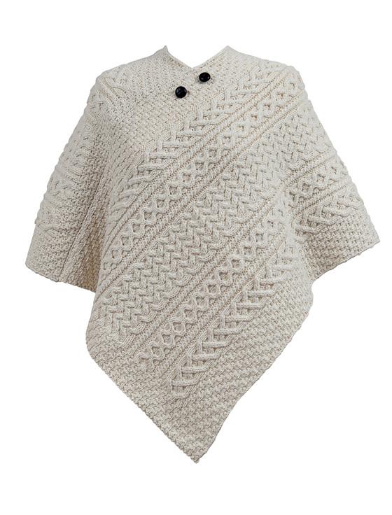 aran cashmere Doyle Clan Aran Poncho
