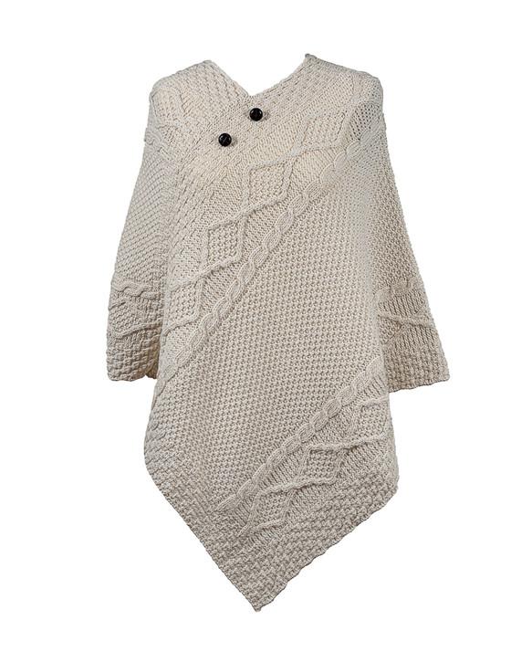 aran cashmere Duggan Clan Aran Poncho
