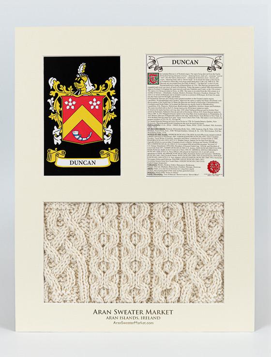 Aran Cashmere Duncan Clan Aran & History Display