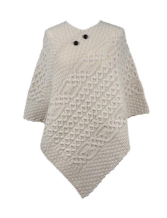 aran cashmere Duncan Clan Aran Poncho