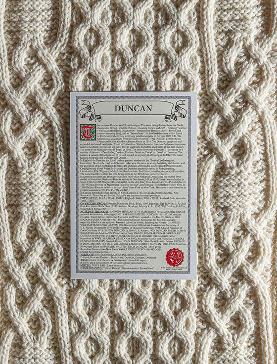 Aran Cashmere Duncan Clan Aran Throw