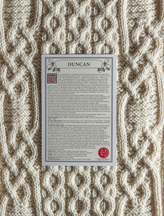 Aran Cashmere Duncan Clan Scarf