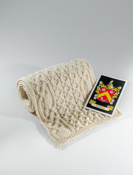 aran cashmere Duncan Clan Scarf