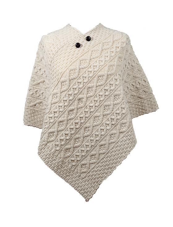 aran cashmere Dunne Clan Aran Poncho
