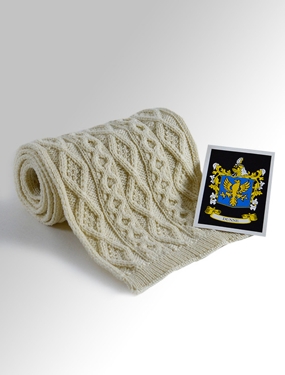 aran cashmere Dunne Clan Scarf