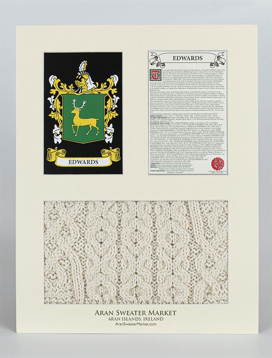 Aran Cashmere Edwards Clan Aran & History Display