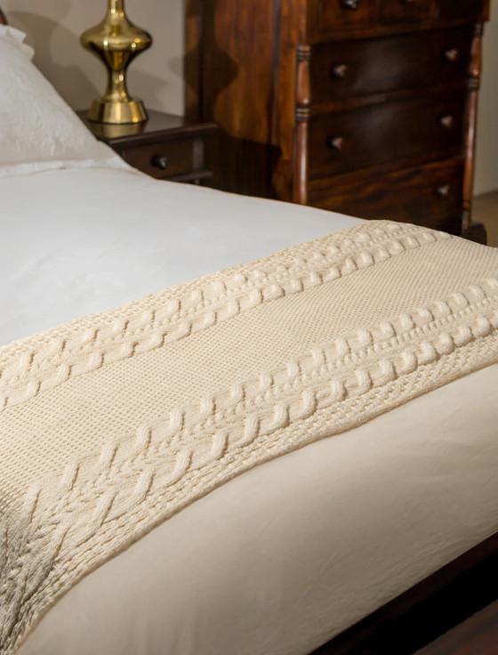 aran cashmere Egan Clan Aran Bed Runner
