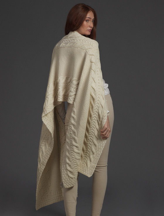 Aran Cashmere Egan Clan Aran Wrap