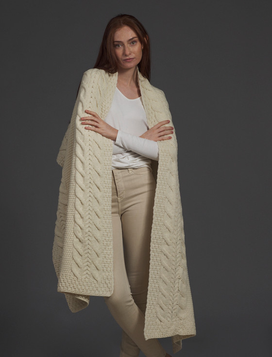 aran cashmere Egan Clan Aran Wrap