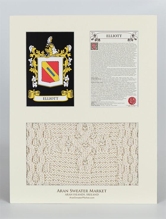 Aran Cashmere Elliot Clan Aran & History Display