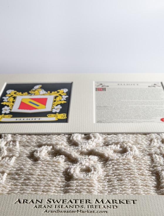 Aran Cashmere Elliot Clan Aran & History Display