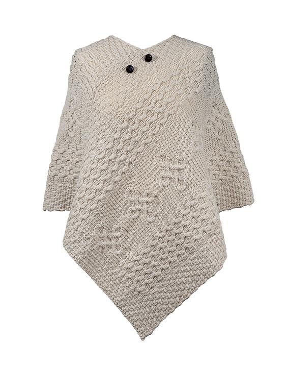 aran cashmere Elliot Clan Aran Poncho
